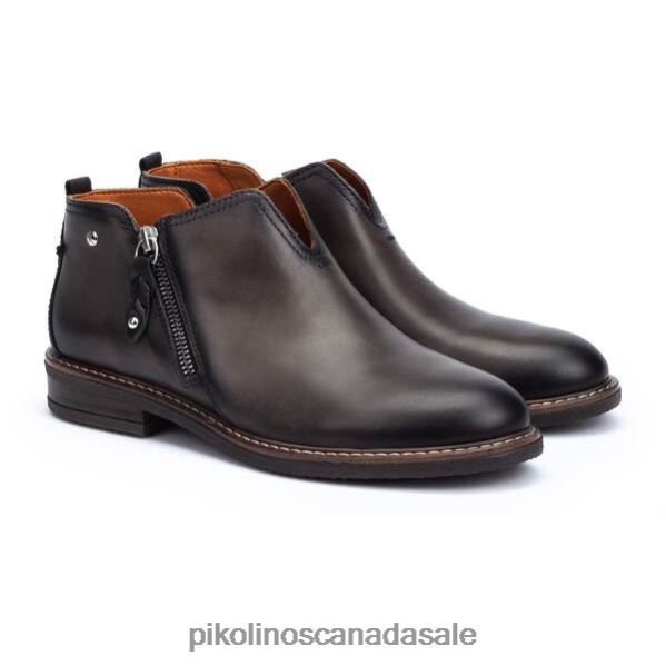 ALDAYA v-cut flat ankle boots with side zip Women Lead 4604J268 Pikolinos Footwear