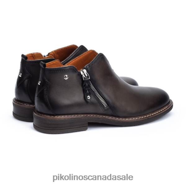 ALDAYA v-cut flat ankle boots with side zip Women Lead 4604J268 Pikolinos Footwear