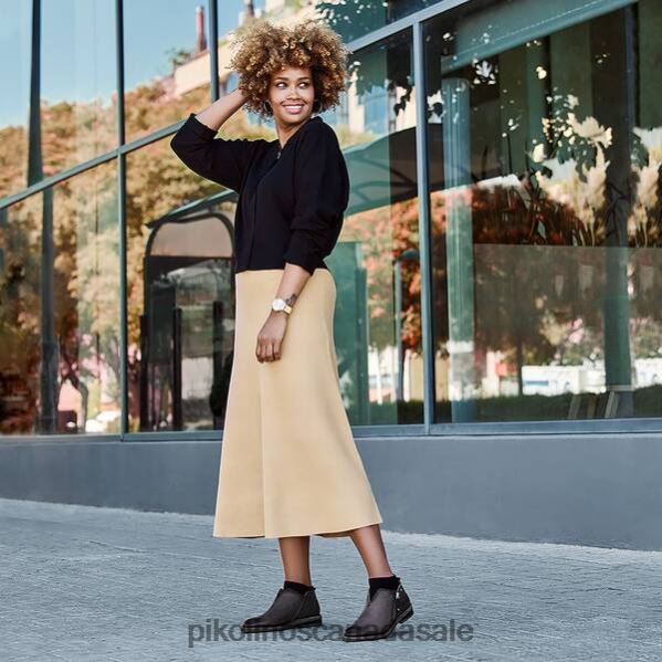 ALDAYA v-cut flat ankle boots with side zip Women Lead 4604J268 Pikolinos Footwear