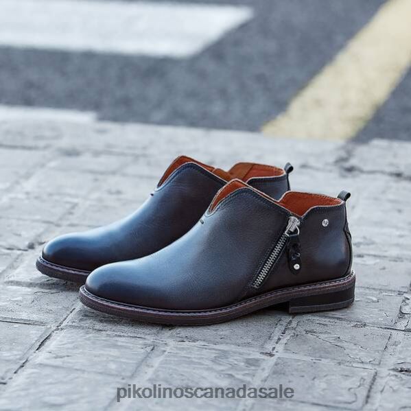 ALDAYA v-cut flat ankle boots with side zip Women Lead 4604J268 Pikolinos Footwear