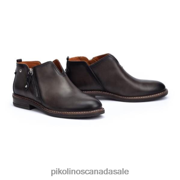 ALDAYA v-cut flat ankle boots with side zip Women Lead 4604J268 Pikolinos Footwear