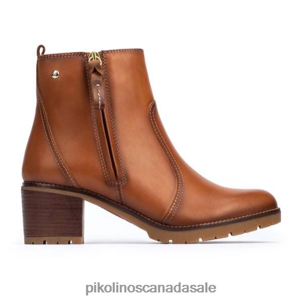 LLANES leather boots with side zip Women Brandy 4604J323 Pikolinos Footwear