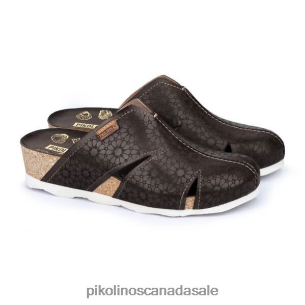 MAHON Leather clog with lightweight sole Women Black 4604J739 Pikolinos Footwear