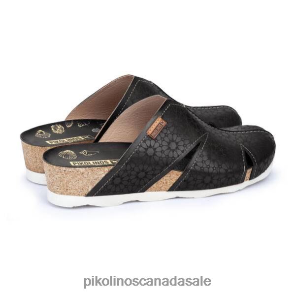 MAHON Leather clog with lightweight sole Women Black 4604J739 Pikolinos Footwear