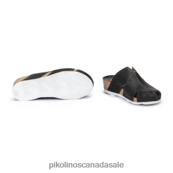 MAHON Leather clog with lightweight sole Women Black 4604J739 Pikolinos Footwear