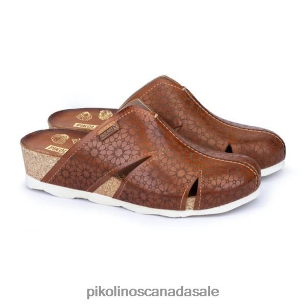 MAHON Leather clog with lightweight sole Women Brandy 4604J740 Pikolinos Footwear