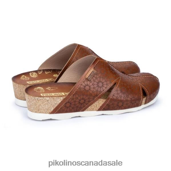 MAHON Leather clog with lightweight sole Women Brandy 4604J740 Pikolinos Footwear