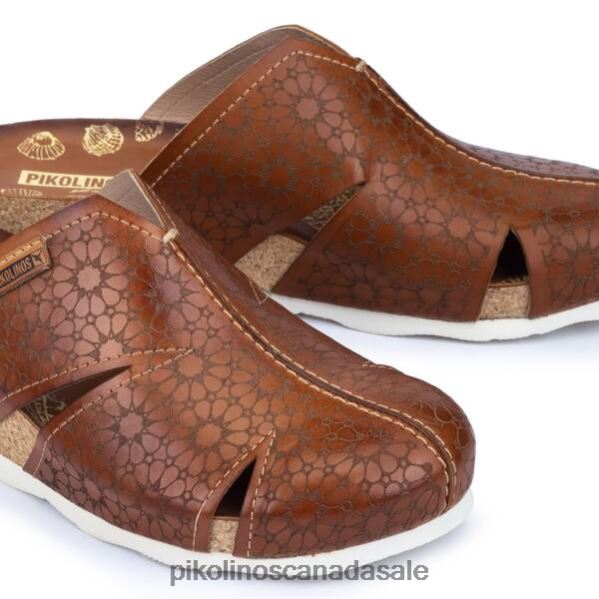 MAHON Leather clog with lightweight sole Women Brandy 4604J740 Pikolinos Footwear