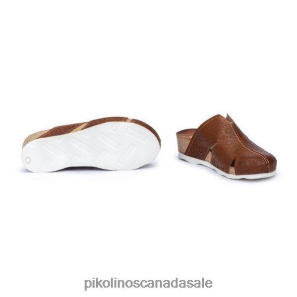 MAHON Leather clog with lightweight sole Women Brandy 4604J740 Pikolinos Footwear