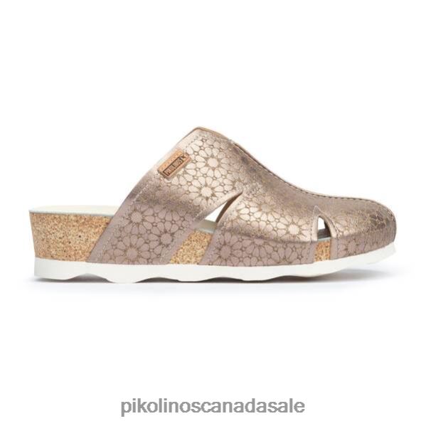 MAHON Leather clog with lightweight sole Women Stone 4604J757 Pikolinos Footwear