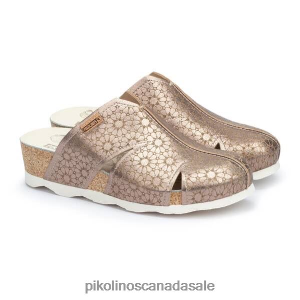 MAHON Leather clog with lightweight sole Women Stone 4604J757 Pikolinos Footwear