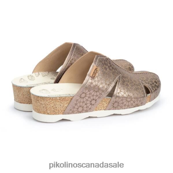 MAHON Leather clog with lightweight sole Women Stone 4604J757 Pikolinos Footwear