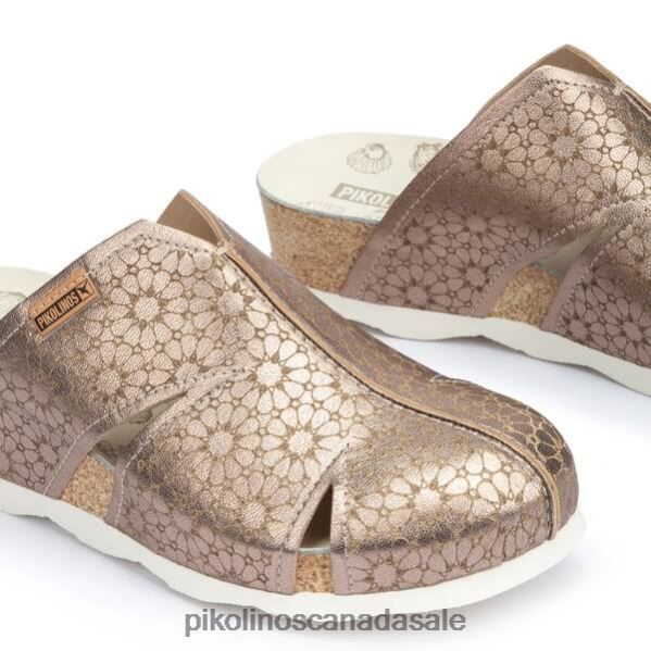 MAHON Leather clog with lightweight sole Women Stone 4604J757 Pikolinos Footwear