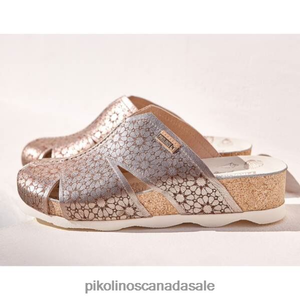 MAHON Leather clog with lightweight sole Women Stone 4604J757 Pikolinos Footwear