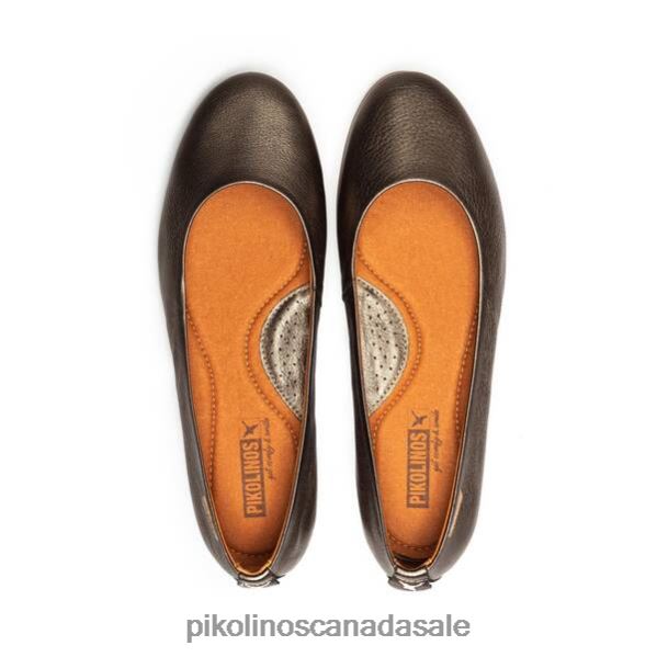 CULLERA leather flats with metallic finish Women Grafit 4604J796 Pikolinos Footwear