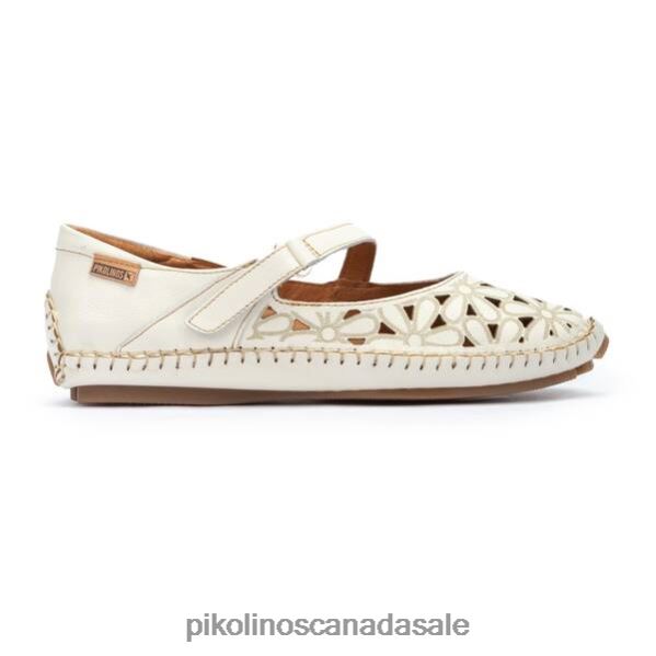 JEREZ leather ballet flats with die-cut floral design Women Nata 4604J800 Pikolinos Footwear