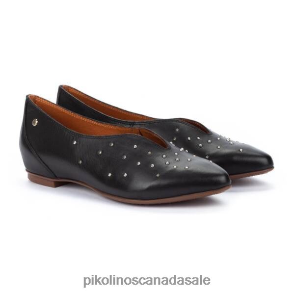 LA MARINA flat shoes with v front Women Black 4604J801 Pikolinos Footwear
