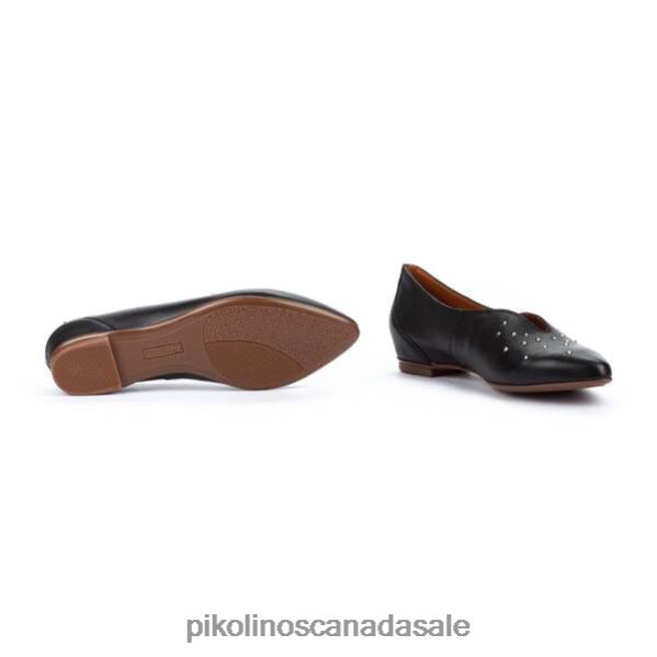 LA MARINA flat shoes with v front Women Black 4604J801 Pikolinos Footwear