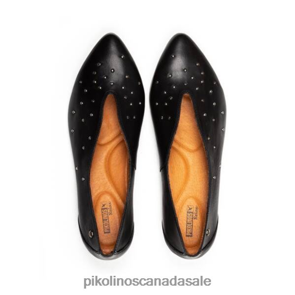 LA MARINA flat shoes with v front Women Black 4604J801 Pikolinos Footwear