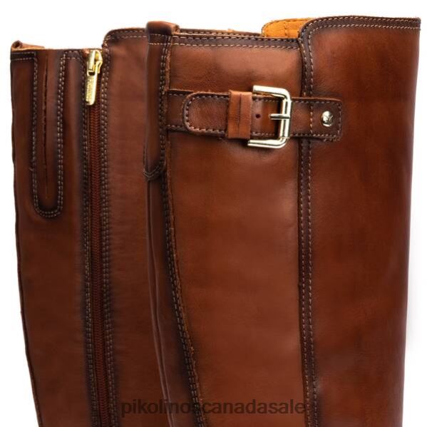 ALDAYA leather knee high boots with double buckle Women Cuero 4604J360 Pikolinos Footwear