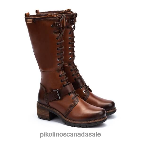 SAN SEBASTIAN full-length lace-up mid-heel boots Women Cuero 4604J364 Pikolinos Footwear