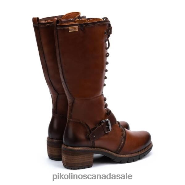 SAN SEBASTIAN full-length lace-up mid-heel boots Women Cuero 4604J364 Pikolinos Footwear