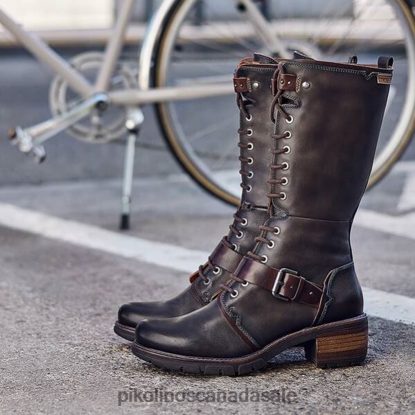 SAN SEBASTIAN full-length lace-up mid-heel boots Women Lead 4604J363 Pikolinos Footwear