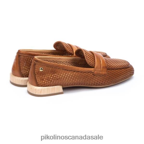 ALMERIA leather loafers with perforated leather Women Brandy 4604J136 Pikolinos Footwear
