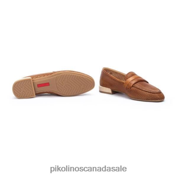 ALMERIA leather loafers with perforated leather Women Brandy 4604J136 Pikolinos Footwear