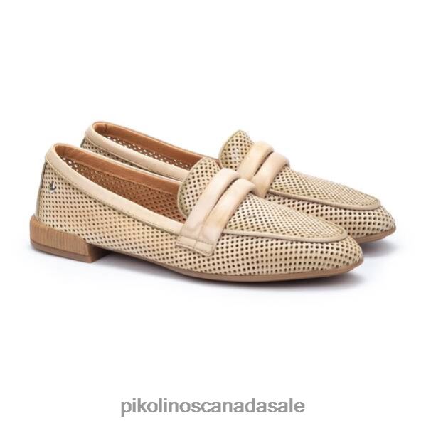 ALMERIA leather loafers with perforated leather Women Cream 4604J134 Pikolinos Footwear