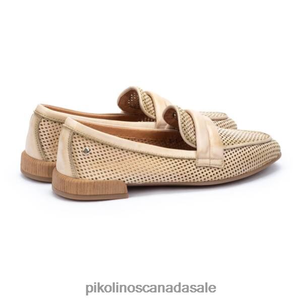 ALMERIA leather loafers with perforated leather Women Cream 4604J134 Pikolinos Footwear