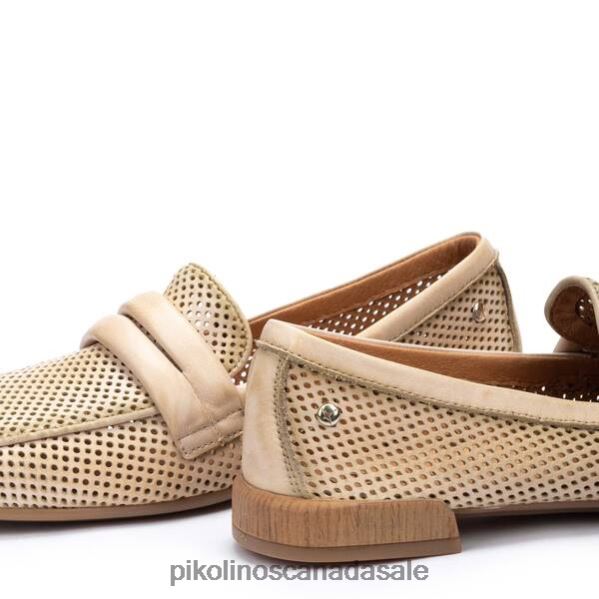 ALMERIA leather loafers with perforated leather Women Cream 4604J134 Pikolinos Footwear