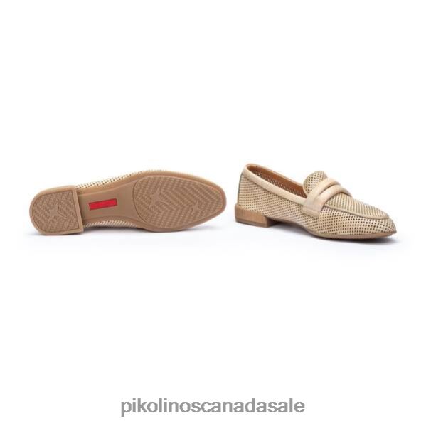 ALMERIA leather loafers with perforated leather Women Cream 4604J134 Pikolinos Footwear