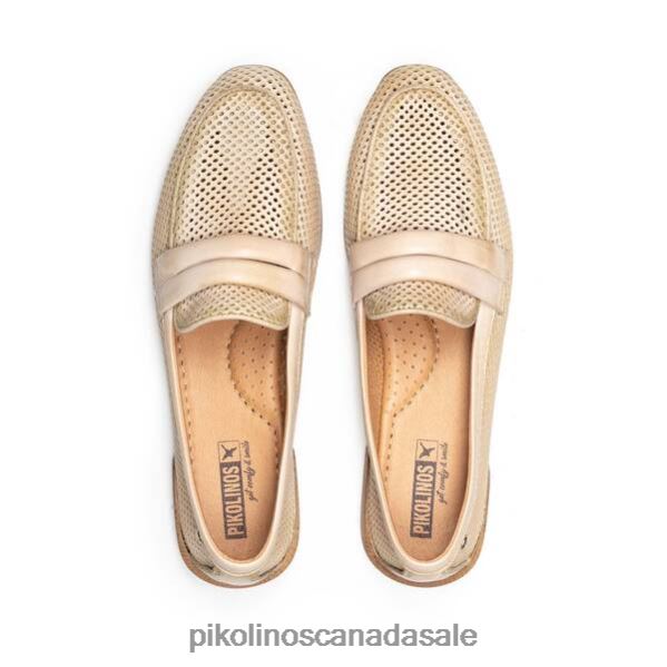 ALMERIA leather loafers with perforated leather Women Cream 4604J134 Pikolinos Footwear