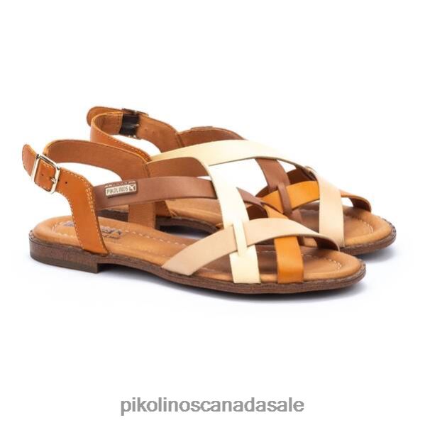 ALGAR flat sandals with heel strap Women Orange 4604J3 Pikolinos Footwear