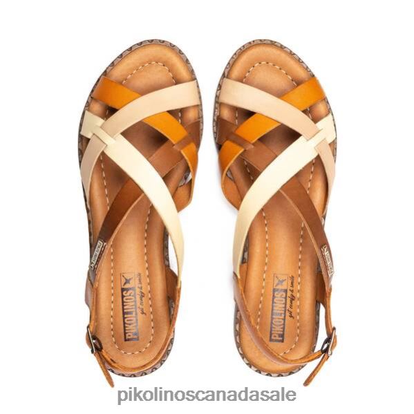 ALGAR flat sandals with heel strap Women Orange 4604J3 Pikolinos Footwear