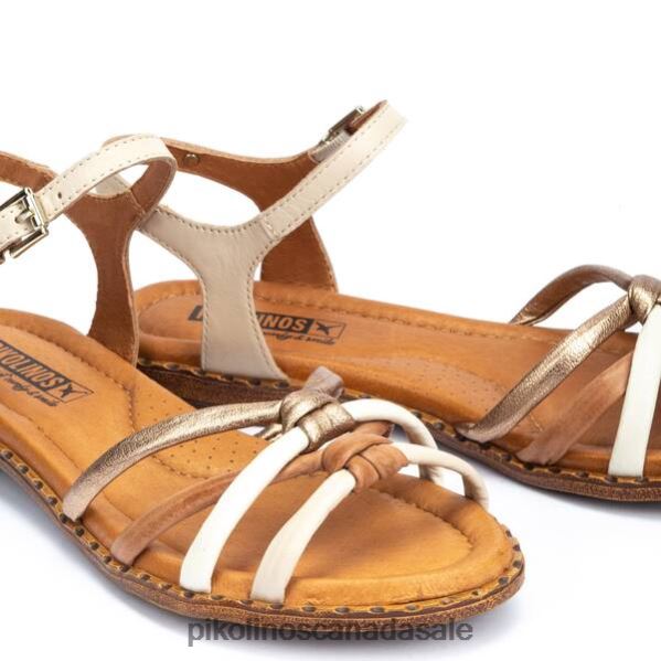 ALGAR multi-coloured flat sandals with ankle strap Women Marfil 4604J718 Pikolinos Footwear