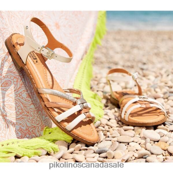 ALGAR multi-coloured flat sandals with ankle strap Women Marfil 4604J718 Pikolinos Footwear