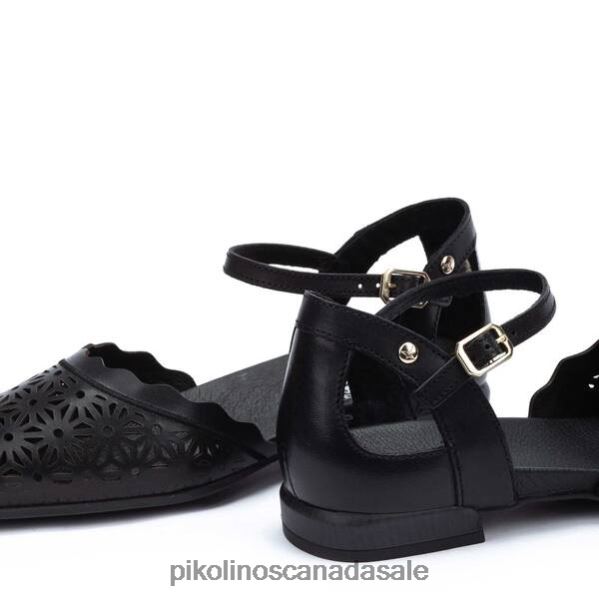 BENISSA flat sandals with closed toe Women Black 4604J93 Pikolinos Footwear