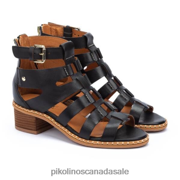 BLANES Roman sandals with heel and buckle closure Women Black 4604J119 Pikolinos Footwear