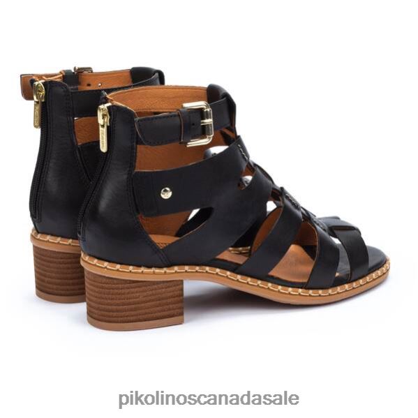 BLANES Roman sandals with heel and buckle closure Women Black 4604J119 Pikolinos Footwear