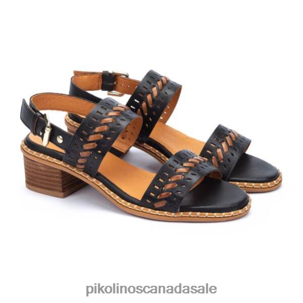 BLANES block heel sandals with buckle closure Women Black 4604J87 Pikolinos Footwear