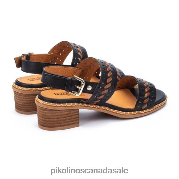 BLANES block heel sandals with buckle closure Women Black 4604J87 Pikolinos Footwear
