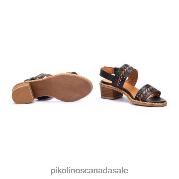 BLANES block heel sandals with buckle closure Women Black 4604J87 Pikolinos Footwear