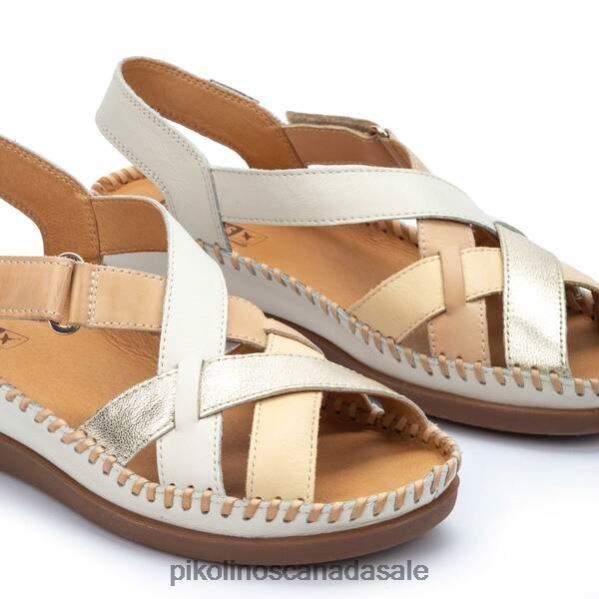 CADAQUES leather sandals with wedge and extra comfortable sole Women Marfil 4604J69 Pikolinos Footwear