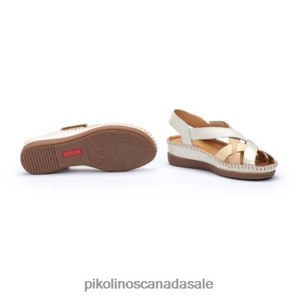 CADAQUES leather sandals with wedge and extra comfortable sole Women Marfil 4604J69 Pikolinos Footwear