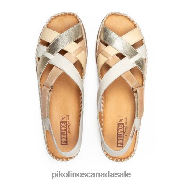 CADAQUES leather sandals with wedge and extra comfortable sole Women Marfil 4604J69 Pikolinos Footwear