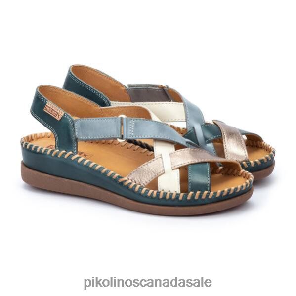 CADAQUES wedge sandals with multicolor straps Women River 4604J121 Pikolinos Footwear