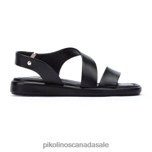 CALELLA flat sandals with leather straps Women Black 4604J4 Pikolinos Footwear