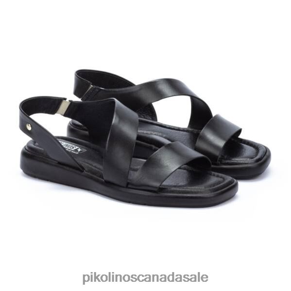 CALELLA flat sandals with leather straps Women Black 4604J4 Pikolinos Footwear